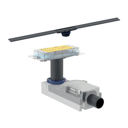 Сет ригола за душ Geberit 90-220 mm плюс капак CleanLine30 30-90 cm метал черен мат
