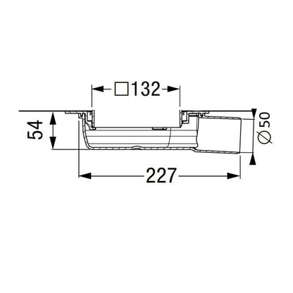 Сет ригола за душ Kessel System 125 супер тънка с капак от инокс