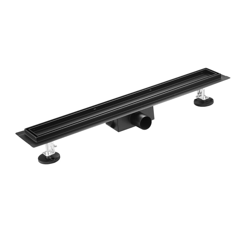 Duplex Next Black Linear Shower Drain Set with Cover 120 cm