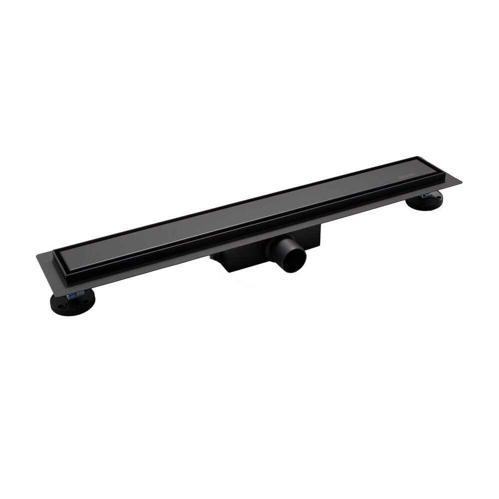 Duplex Next Black Linear Shower Drain Set with Cover 120 cm