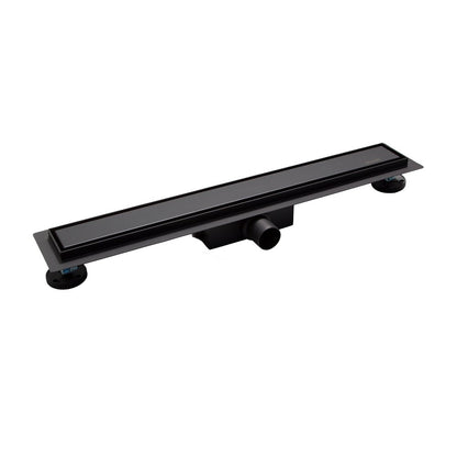 Duplex Next Black Linear Shower Drain Set with Cover 120 cm
