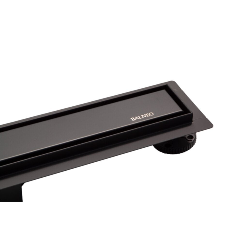 Duplex Next Black Linear Shower Drain Set with Cover 120 cm