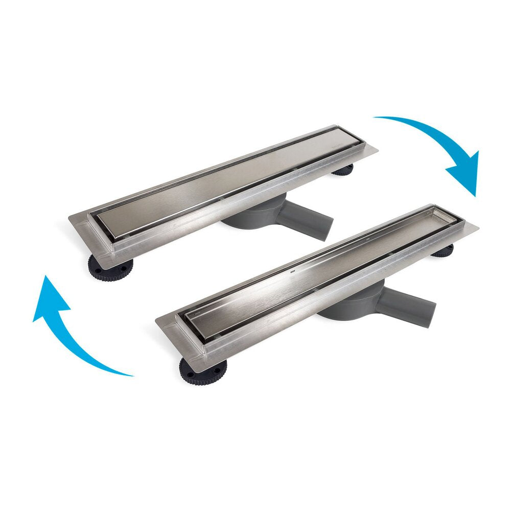 Balneo 360 Drain Linear Shower Channel Set with Cover 50 cm Brushed Stainless Steel