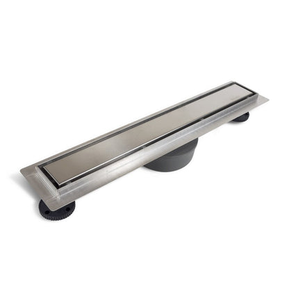 Balneo 360 Drain Linear Shower Channel Set with Cover 50 cm Brushed Stainless Steel