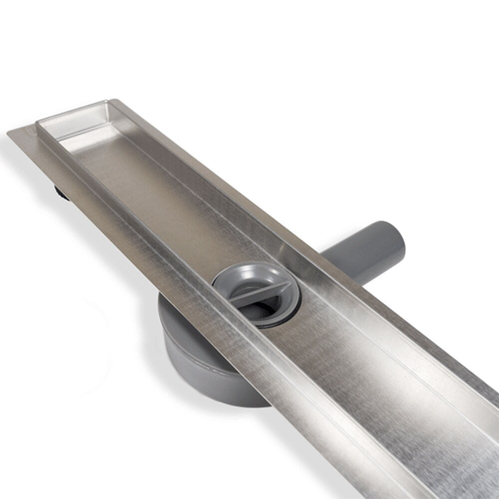 Balneo 360 Drain Linear Shower Channel Set with Cover 50 cm Brushed Stainless Steel