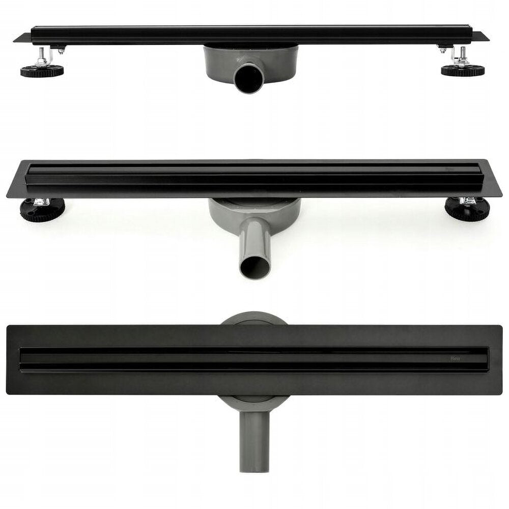 Rea Neo Slim Pro Shower Drain Set with Cover 60 cm Black