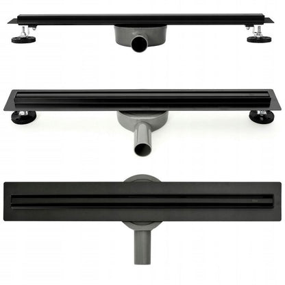 Rea Neo Slim Pro Shower Drain Set with Cover 60 cm Black