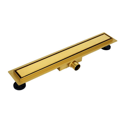 Duplex Next Gold Linear Shower Drain Set with Cover 80 cm