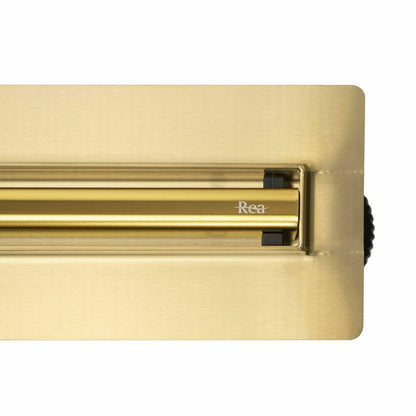 Shower channel set with gold cover Rea Neox Slim Pro 70 cm