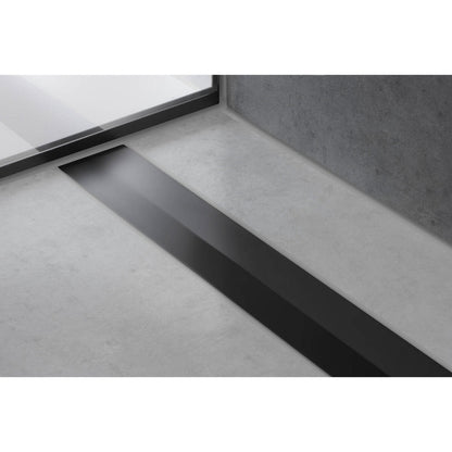Комплект за душов бокс с капак Hansgrohe RainDrain Flex регулируем 80 см черен мат