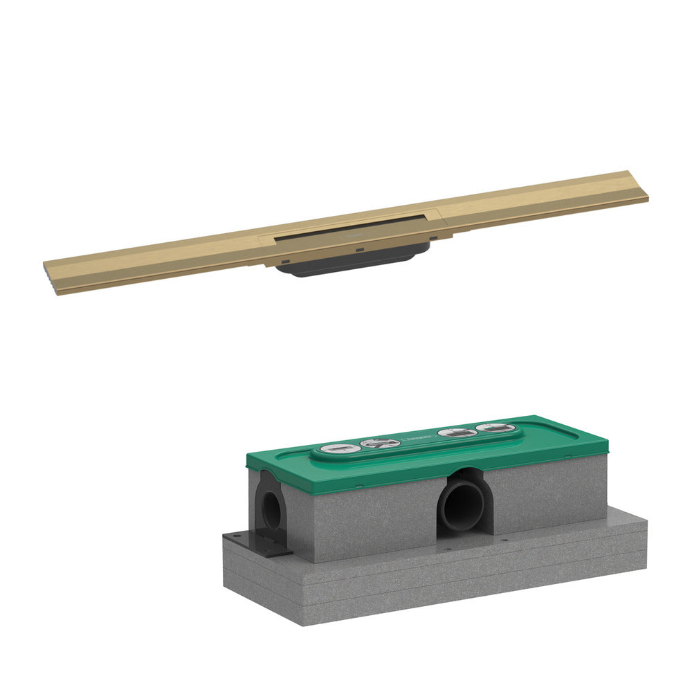Комплект за душ с капак Hansgrohe RainDrain Flex, регулируем, бронз пероксиден, 80 см