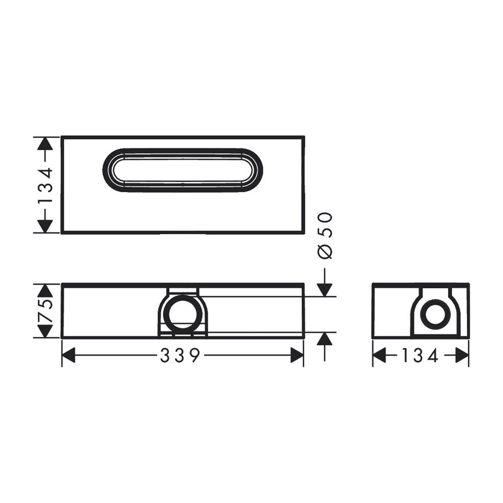Комплект за душ с капак Hansgrohe RainDrain Flex, регулируем, бронз пероксиден, 80 см