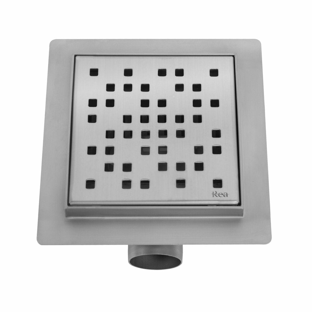 Комплект душова решетка с капак от инокс Rea Dots 12 см