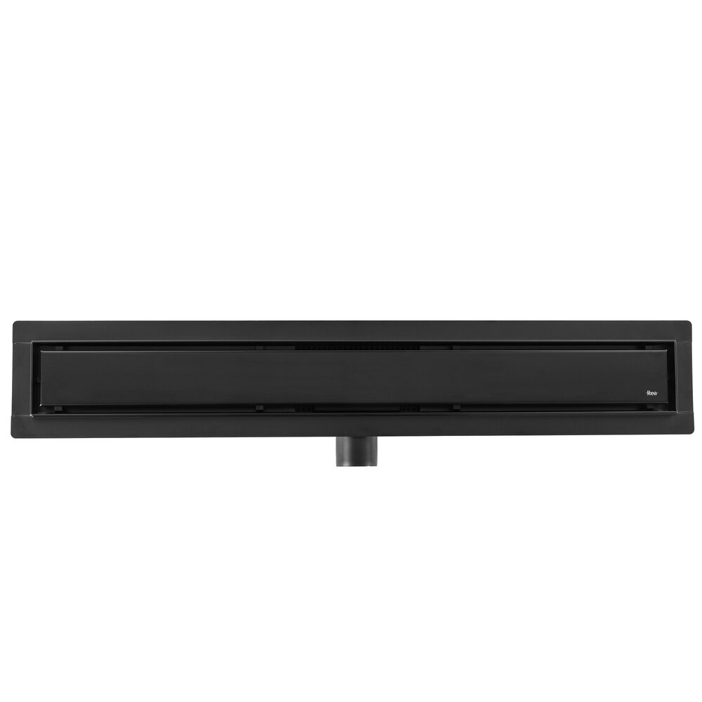 Shower channel set with matte black cover Rea Neo Pure 80 cm