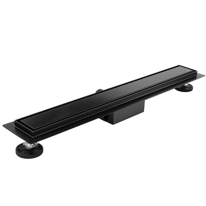 Shower channel set with matte black cover Rea Neo Pure 80 cm