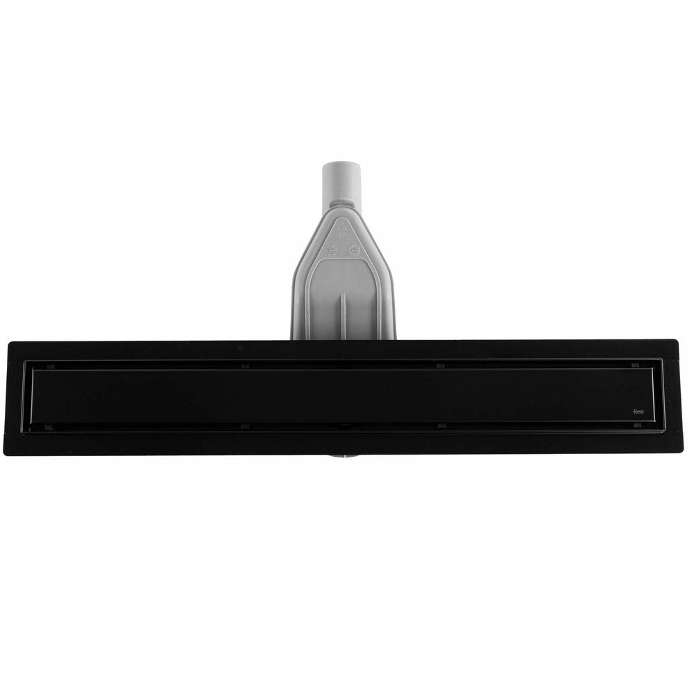 Shower channel set with black cover Rea Neox Superflow 90 cm