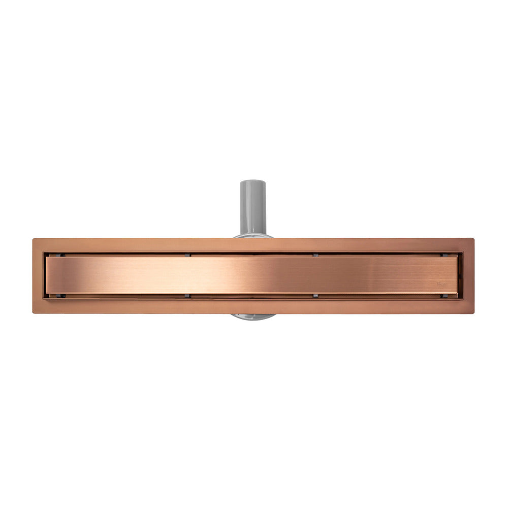 Shower drain set with cover Rea Neo Pure brushed copper finish 60 cm