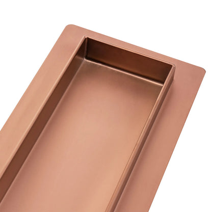 Shower drain set with cover Rea Neo Pure brushed copper finish 60 cm
