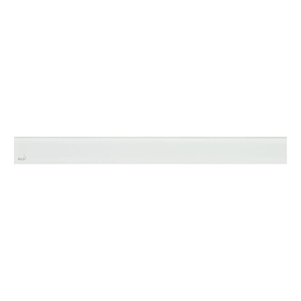 Shower Drain Set with White Glass Cover Alca Glass and APZ106 95 cm