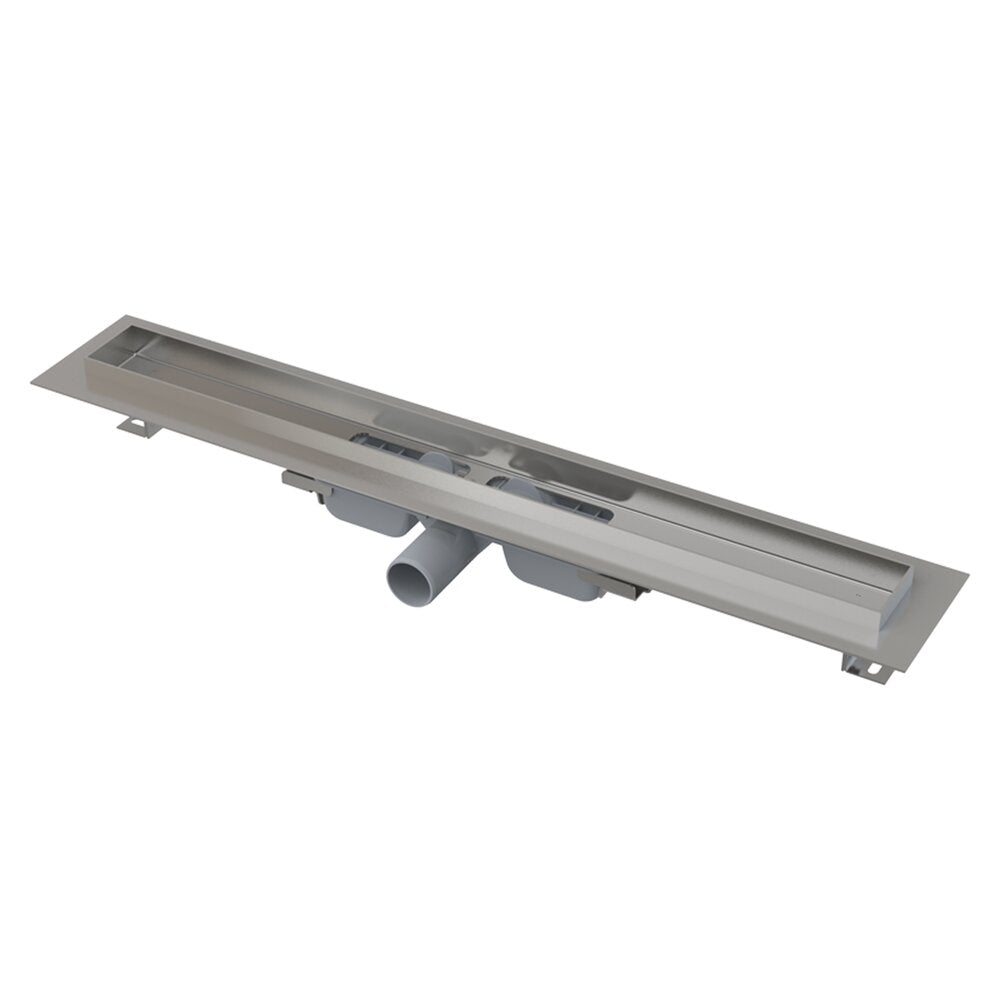 Shower Drain Set with White Glass Cover Alca Glass and APZ106 95 cm