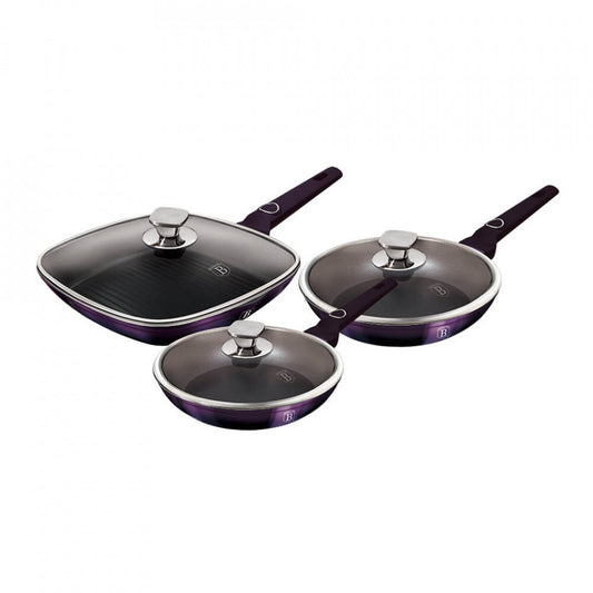 Комплект тигани (6 части) Purple Eclipse Collection BerlingerHaus BH 7107