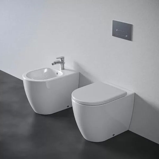 Ideal Standard Ellisse Floor-Standing Toilet Set with Soft-Close White Seat and Bidet