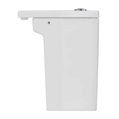 Комплект тоалетна чиния на под Ideal Standard i.life S Compact rimless с ъглов резервоар и нормално затваряне - бял гланц