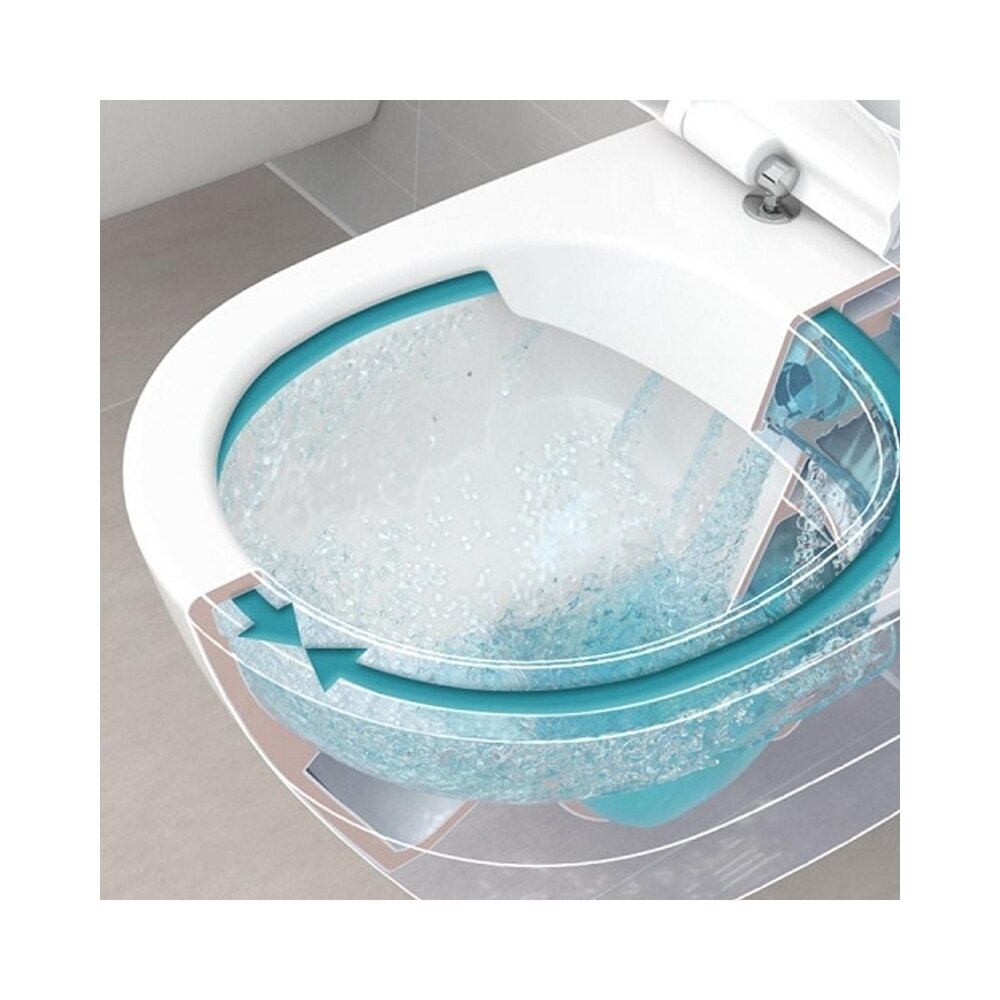 Villeroy&Boch Avento Direct Flush Wall-Hung Toilet and Bidet Set with Slim Soft Close Seat