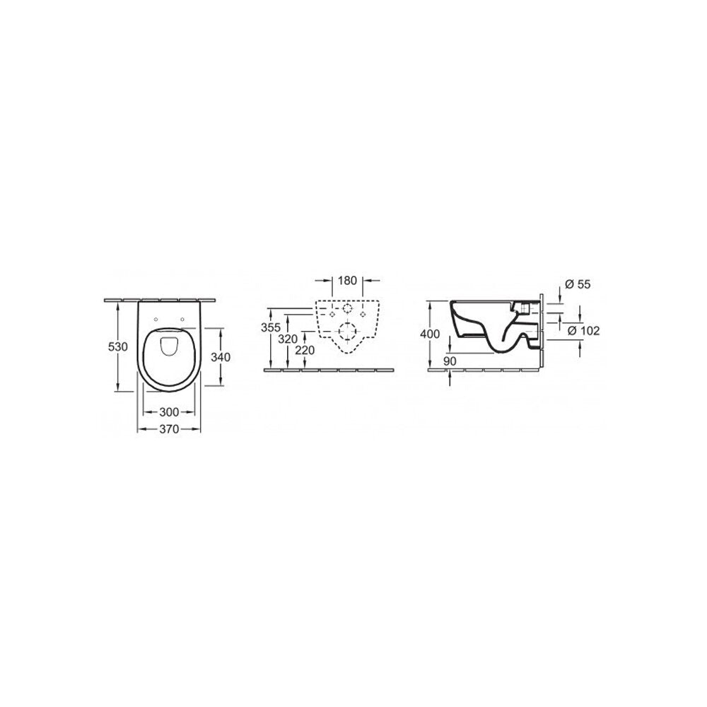 Villeroy&Boch Avento Direct Flush Wall-Hung Toilet and Bidet Set with Slim Soft Close Seat