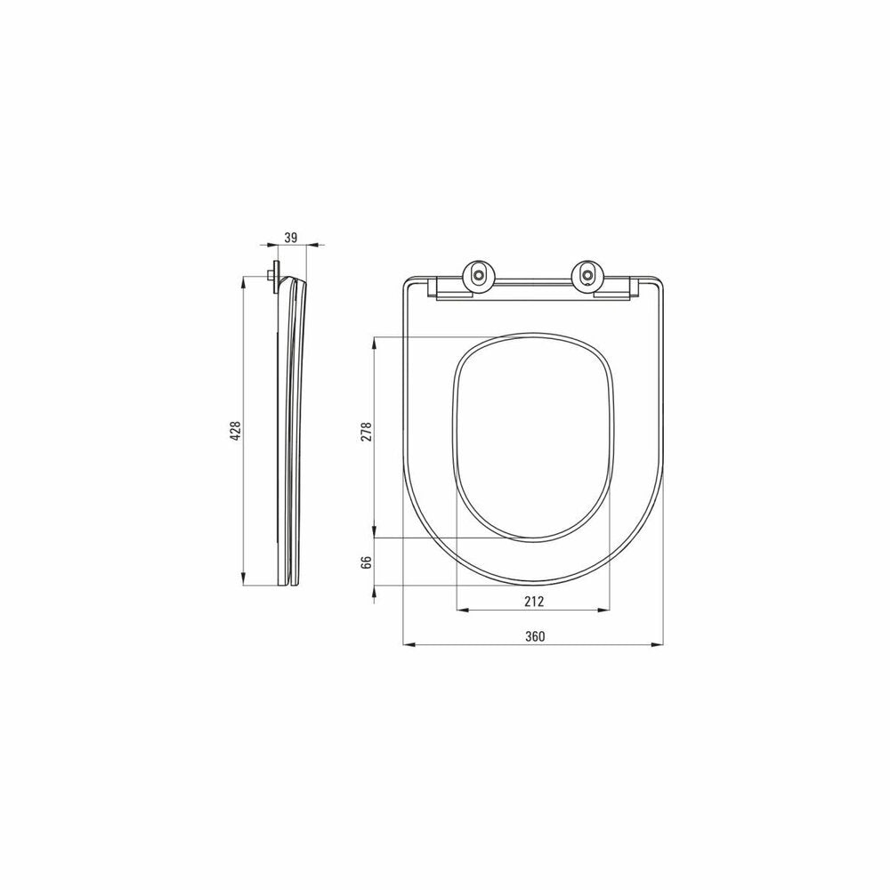 Сет за окачен тоалетен шкаф с капак Deante Jasmin Zero rimless
