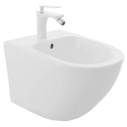 Wall-Hung Toilet and Bidet Set Rea Carlo Mini Rimless with Soft-Close Seat