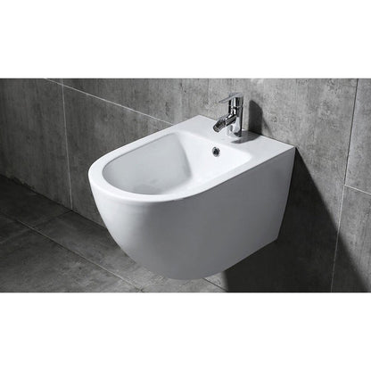 Wall-Hung Toilet and Bidet Set Rea Carlo Mini Rimless with Soft-Close Seat