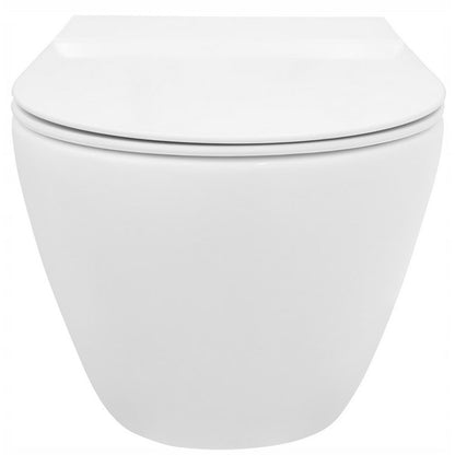 Wall-Hung Toilet and Bidet Set Rea Carlo Mini Rimless with Soft-Close Seat