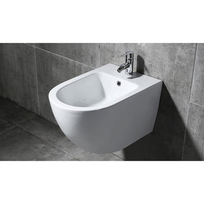 Wall-Hung Toilet and Bidet Set Rea Carlo Mini Rimless with Soft-Close Seat