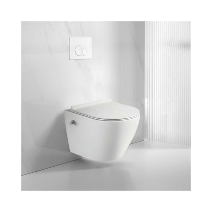 Сет тоалетна чиния с функция биде Inter Ceramic Rimless с тънко бяло капаче