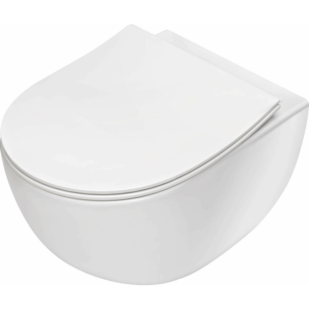 Deante Peonia Zero Wall-Hung Toilet Set with Softclose Seat White