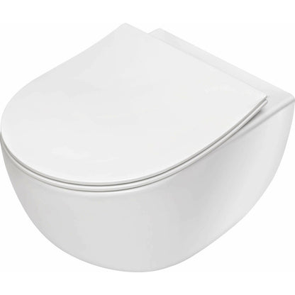 Deante Peonia Zero Wall-Hung Toilet Set with Softclose Seat White