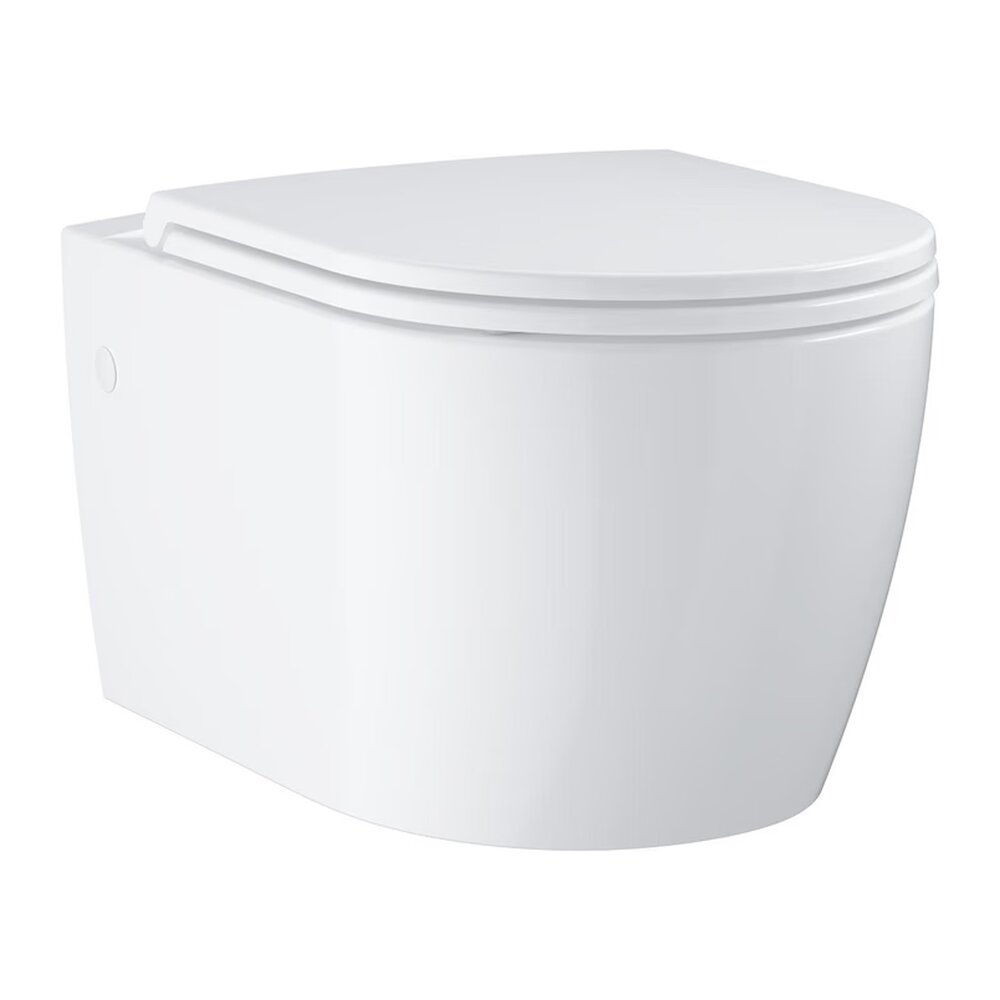 Комплект стенен тоалетен чиния Grohe Bau Ceramic Rimless бял гланц с капак softclose