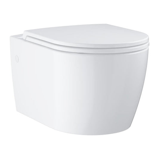 Комплект стенен тоалетен чиния Grohe Bau Ceramic Rimless бял гланц с капак softclose