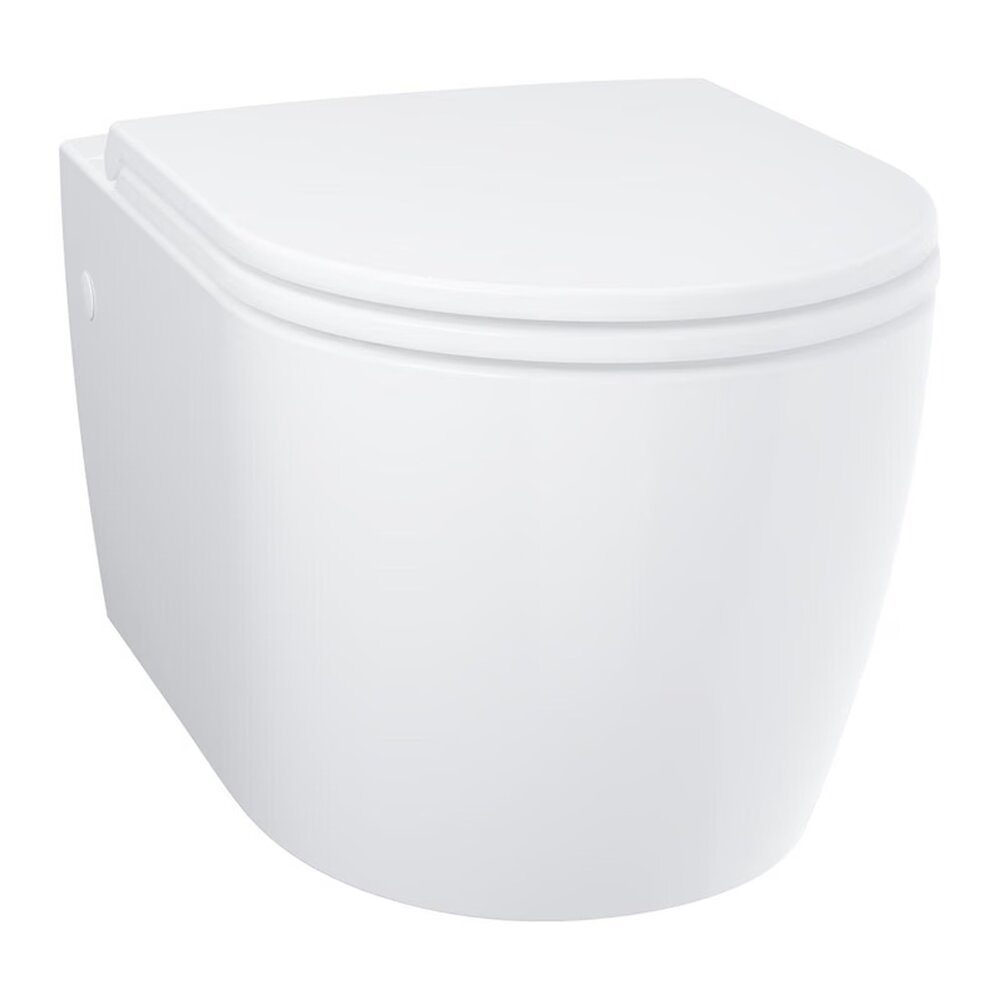 Комплект стенен тоалетен чиния Grohe Bau Ceramic Rimless бял гланц с капак softclose