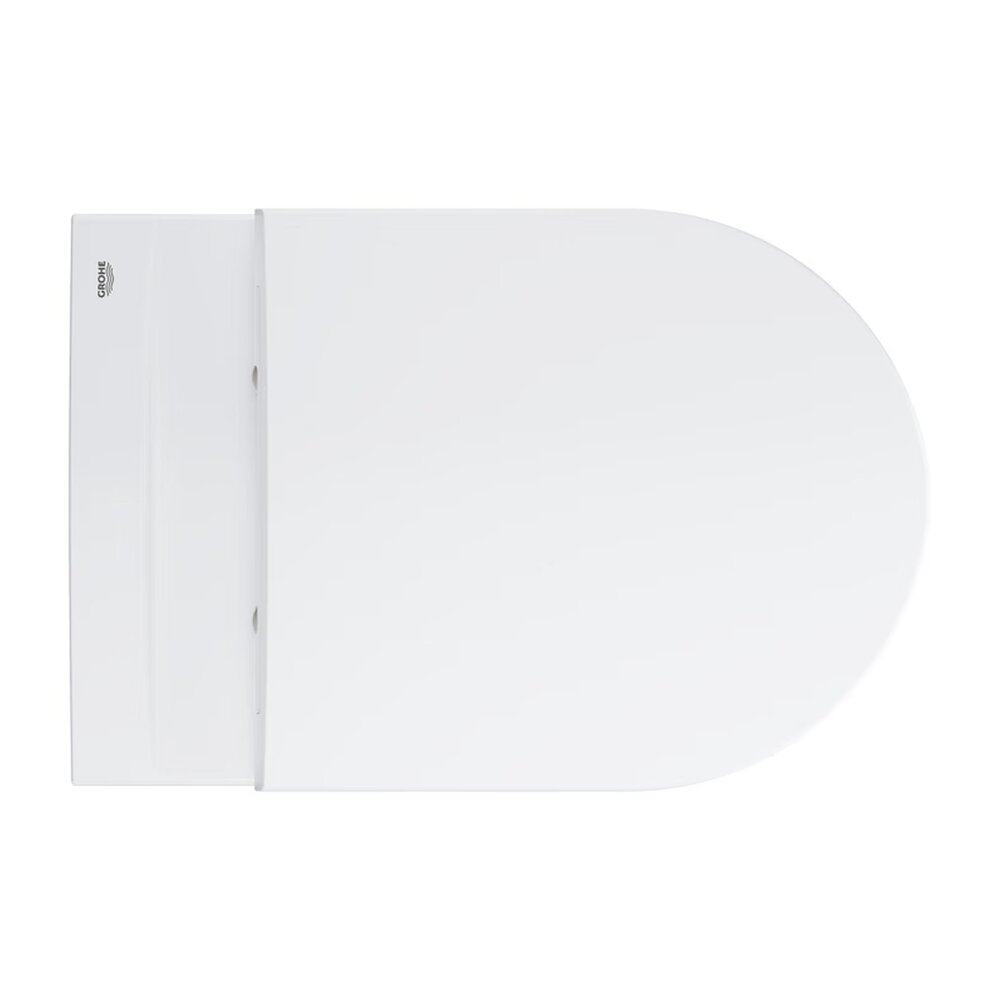 Комплект стенен тоалетен чиния Grohe Bau Ceramic Rimless бял гланц с капак softclose