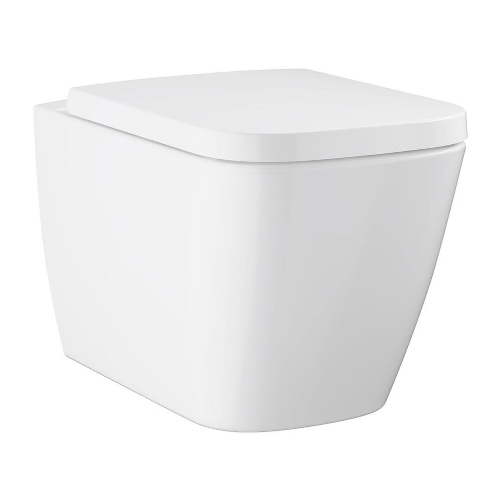 Сет тоалетна чиния Grohe BauEdge rimless с капак softclose бял гланц