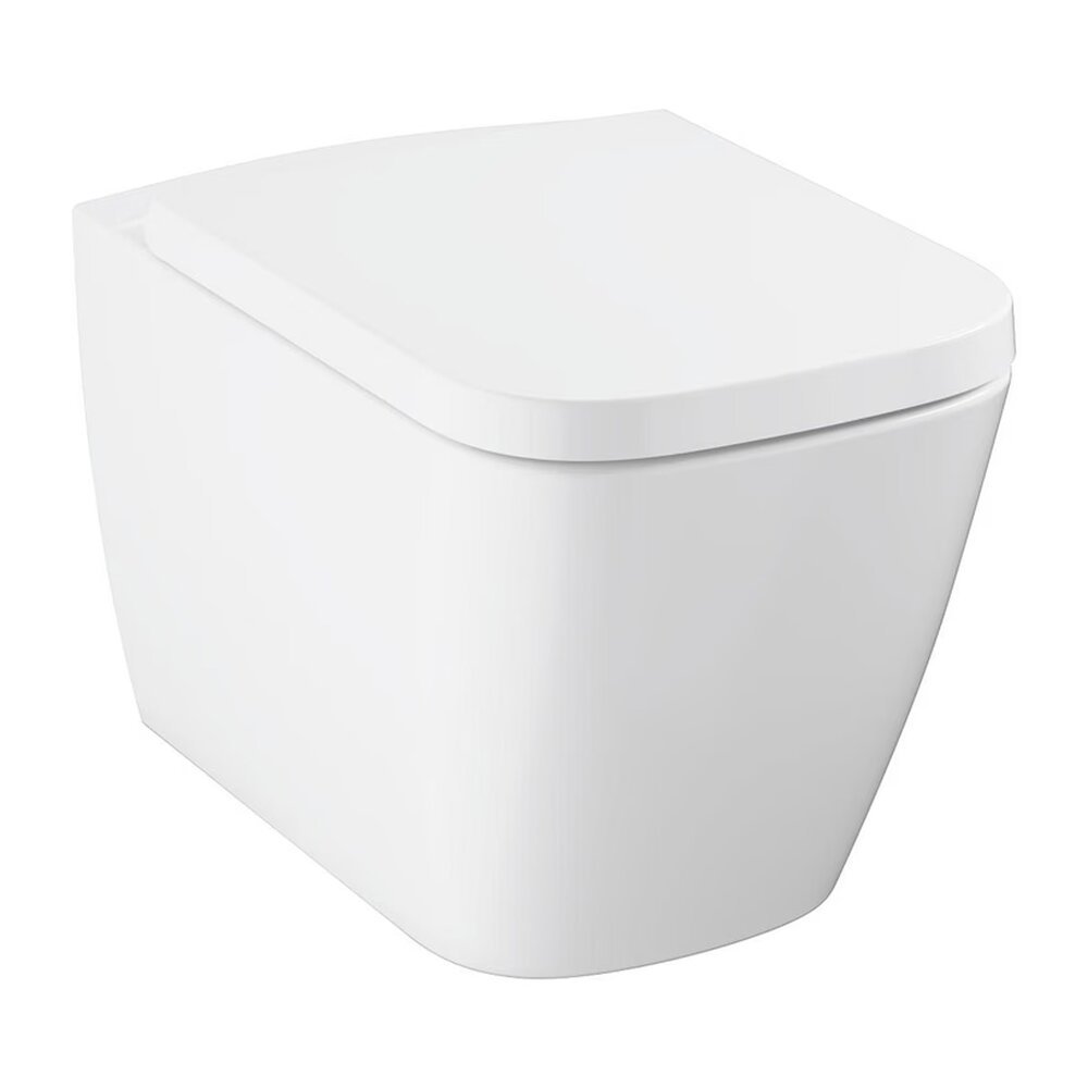 Сет тоалетна чиния Grohe BauEdge rimless с капак softclose бял гланц