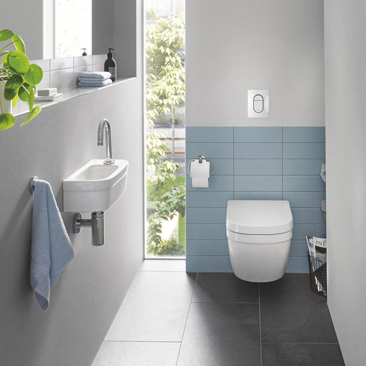 Grohe Euro Ceramic Compact Rimless Triple Vortex Wall-Hung Toilet Set with Soft-Close Seat