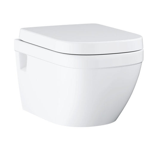Grohe Euro Ceramic Rimless Wall-Hung Toilet Set with Soft-Close Seat