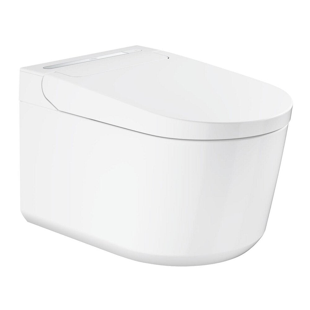 Комплект тоалетна чиния Grohe Sensia Pro Rimless с електрическа биде функция, бял гланц и капак Softclose