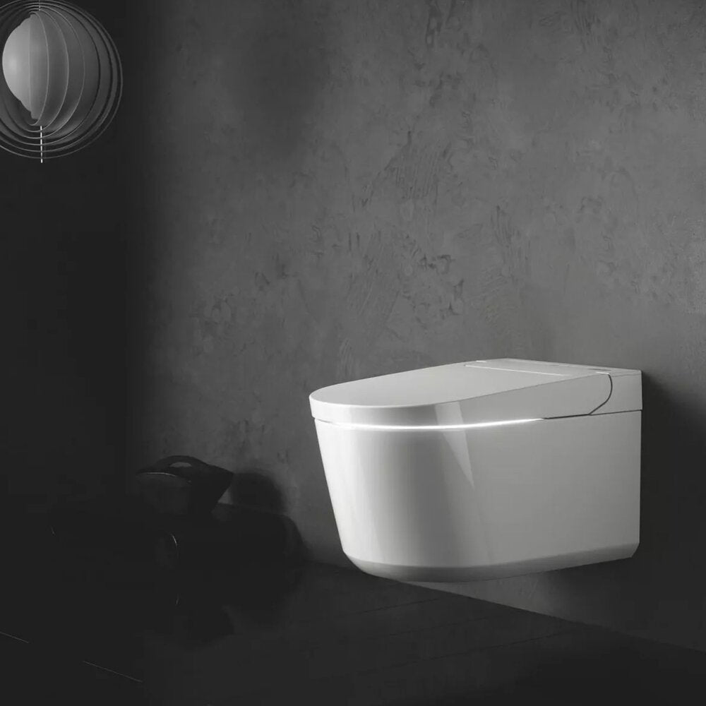 Комплект тоалетна чиния Grohe Sensia Pro Rimless с електрическа биде функция, бял гланц и капак Softclose