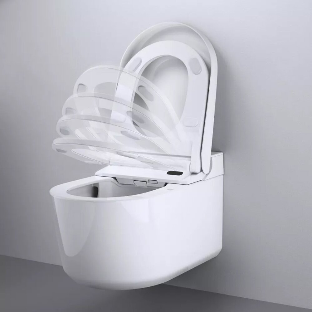 Комплект тоалетна чиния Grohe Sensia Pro Rimless с електрическа биде функция, бял гланц и капак Softclose