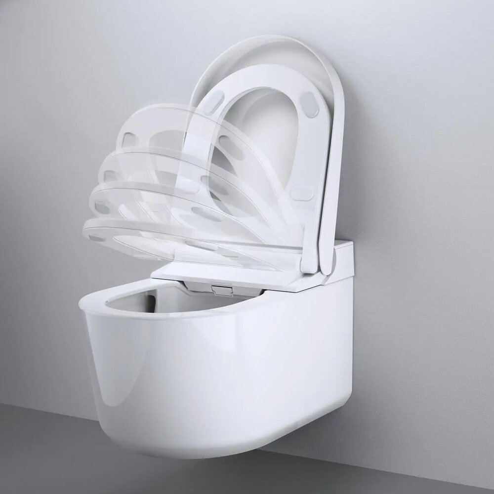 Комплект за окачено WC Grohe Sensia Rimless с електрическа биде функция, бял гланц, резервоар Rapid SLX и капак softclose