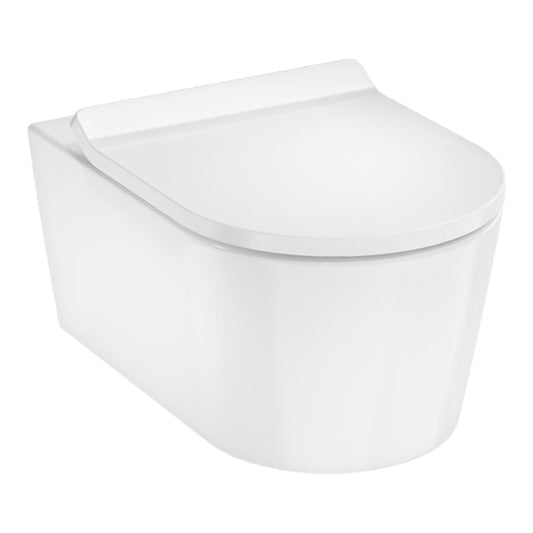 Комплект за окачено WC Hansgrohe EluPura S AquaHelix HygieneEffect с капак softclose бял